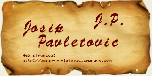 Josip Pavletović vizit kartica